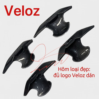 Ốp tay nắm, hõm cửa CACBON xe Toyota Veloz đời 2022 - HIỆN NAY - Vân CARBON cao cấp