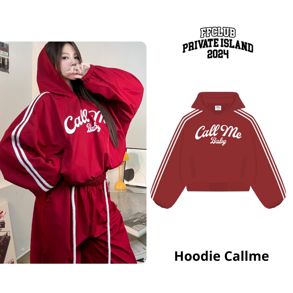 HOODIE CM RED WHITE