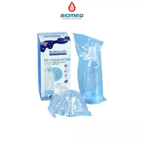 Buồng đệm khí dung BioHealth BH05 - Van 2 chiều thể tích 220ml xông mũi họng dành cho người lớn và trẻ em