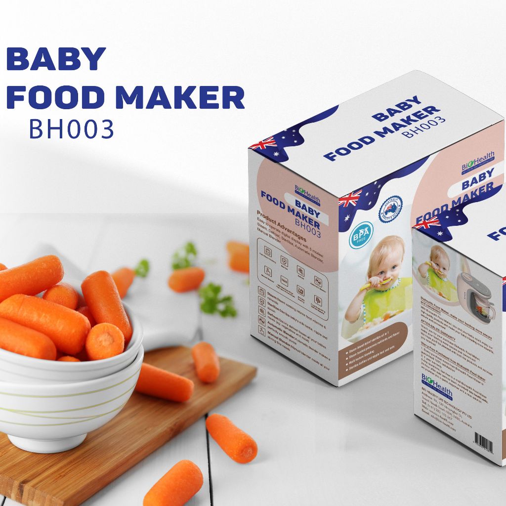 Máy làm thức ăn dặm cho bé BioHealth BH003 tích hợp nhiều tính năng