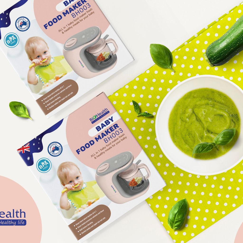 Máy làm thức ăn dặm cho bé BioHealth BH003 tích hợp nhiều tính năng