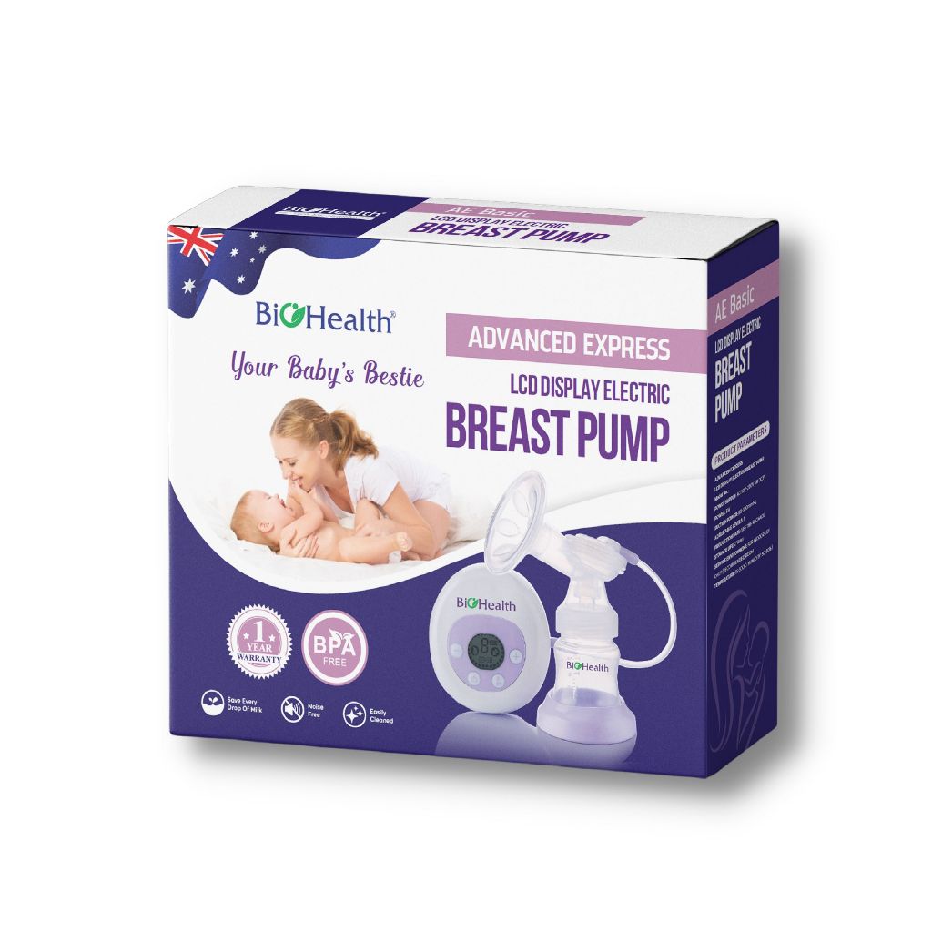 Máy hút sữa điện đơn Biohealth AE Basic chất liệu không BPA an toàn cho bé, mát xa êm ái cho mẹ