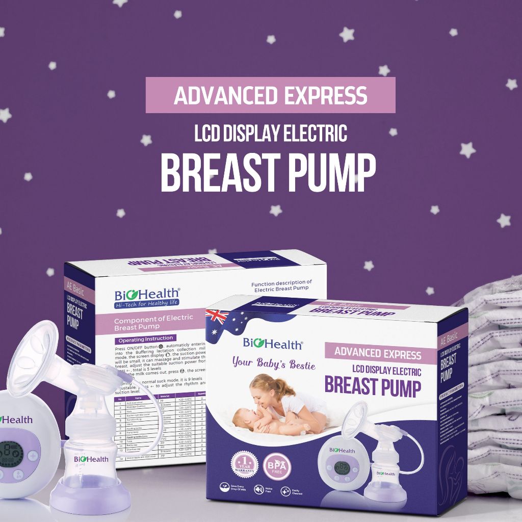 Máy hút sữa điện đơn Biohealth AE Basic chất liệu không BPA an toàn cho bé, mát xa êm ái cho mẹ