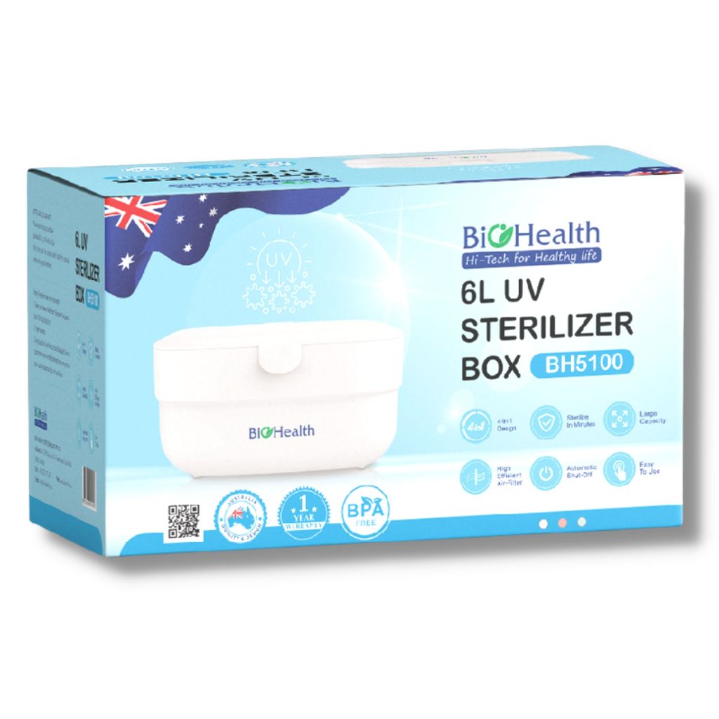 Hộp tiệt trùng UV 6L Biohealth BH5100 tích hợp sấy khô, nhanh chóng dễ sử dụng - Bảo hành 1 năm
