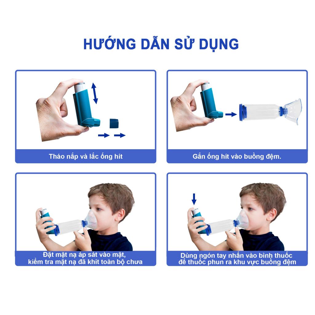 Buồng đệm khí dung buồng hít hen suyễn BioHealth BH01 tiện lợi cho cả trẻ nhỏ - Huy Le