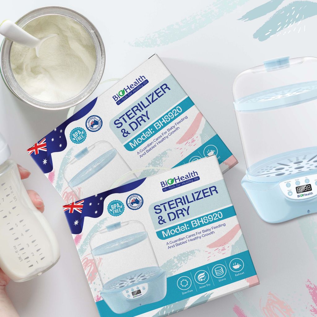 Máy tiệt trùng, sấy khô bình sữa BioHealth BH8920 - khử khuẩn đến 99,99%