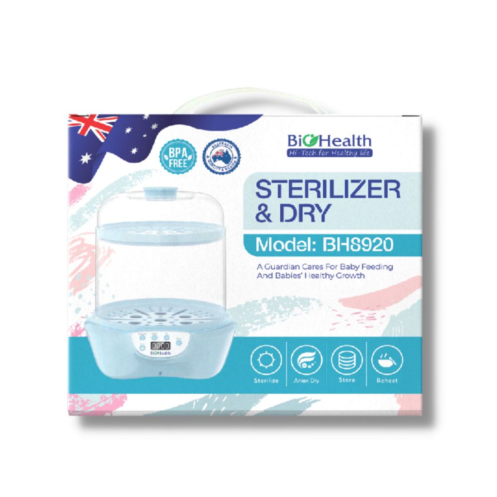 Máy tiệt trùng, sấy khô bình sữa BioHealth BH8920 - khử khuẩn đến 99,99%