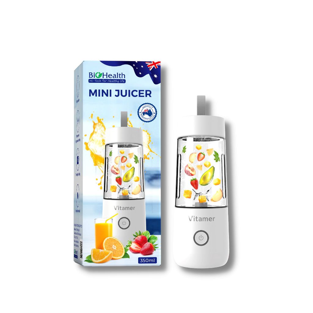 Máy xay sinh tố cầm tay đa năng Biohealth Mini Jucier 350ml có pin sạc