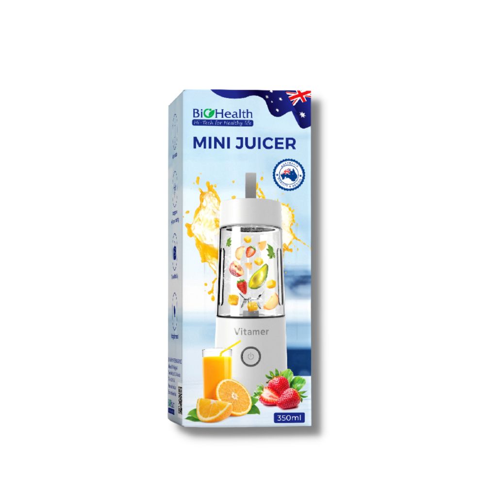 Máy xay sinh tố cầm tay đa năng Biohealth Mini Jucier 350ml có pin sạc
