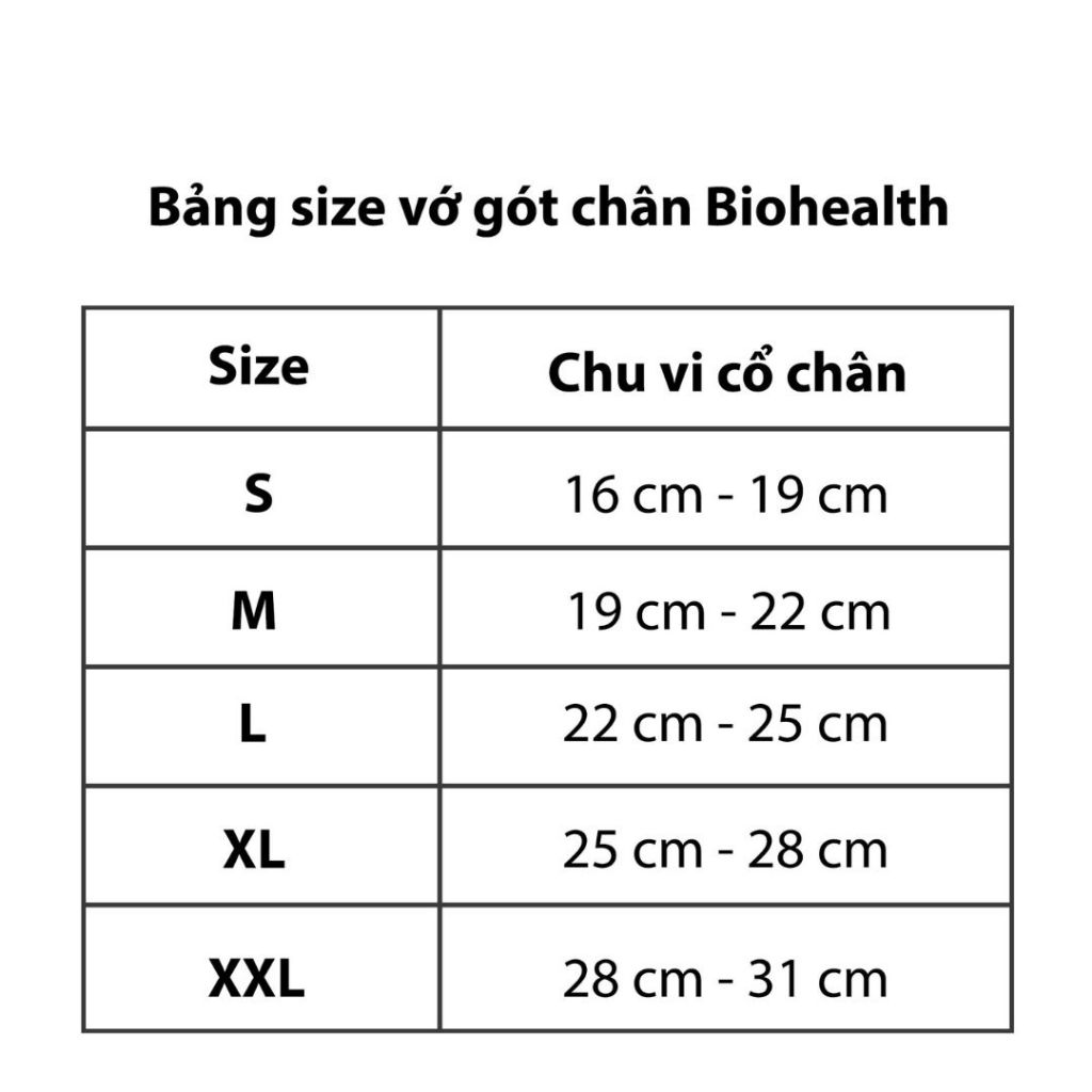 Đai bó gối, cổ chân Biohealth Ankle Support cố định khớp gối mắt cá cổ chân (1 chiếc)