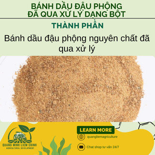 Bánh dầu đậu phộng Lavamix đã qua  xử lý dạng bột (túi 1kg), cung cấp hàm lượng hữu cơ cho cây trồng