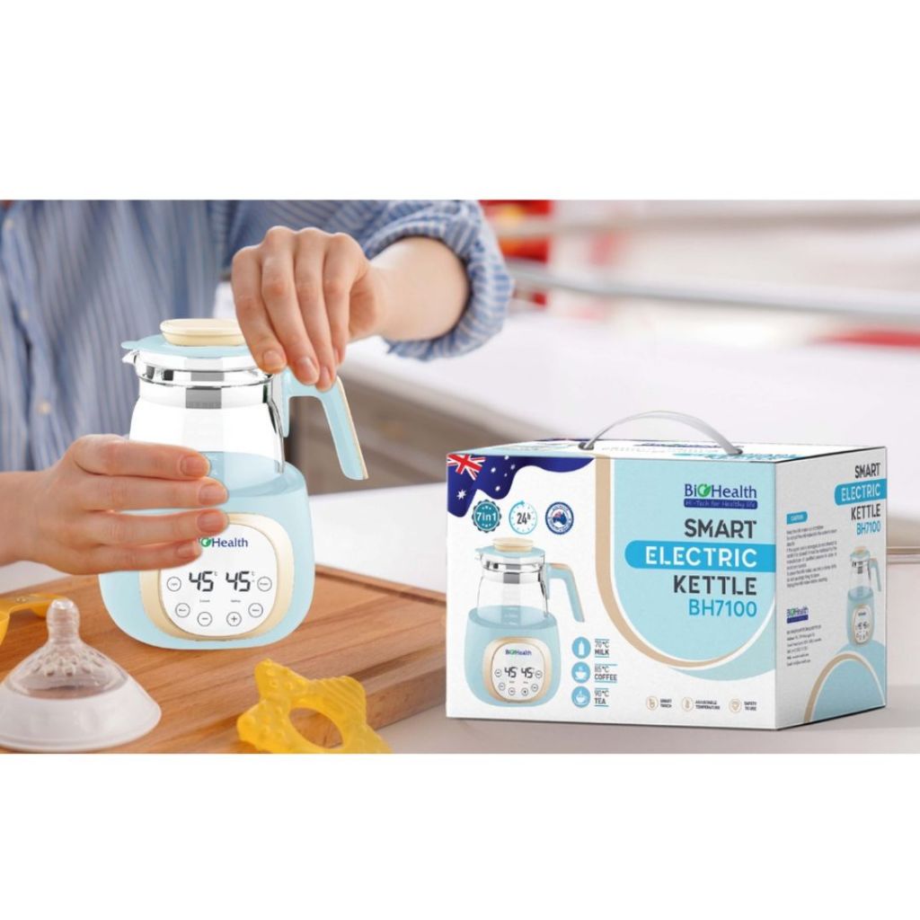 Ấm đun nước đa năng Biohealth BH7100 hâm sữa pha trà pha cafe với chế độ riêng cho mẹ và bé