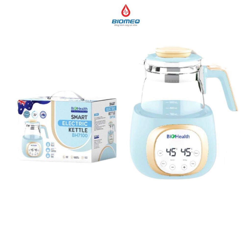 Ấm đun nước đa năng Biohealth BH7100 hâm sữa pha trà pha cafe với chế độ riêng cho mẹ và bé