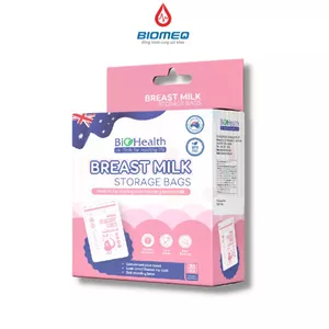Túi trữ sữa BioHealth vật liệu không chứa BPA đạt tiêu chuẩn FDA hộp 30 túi 150ml/250ml