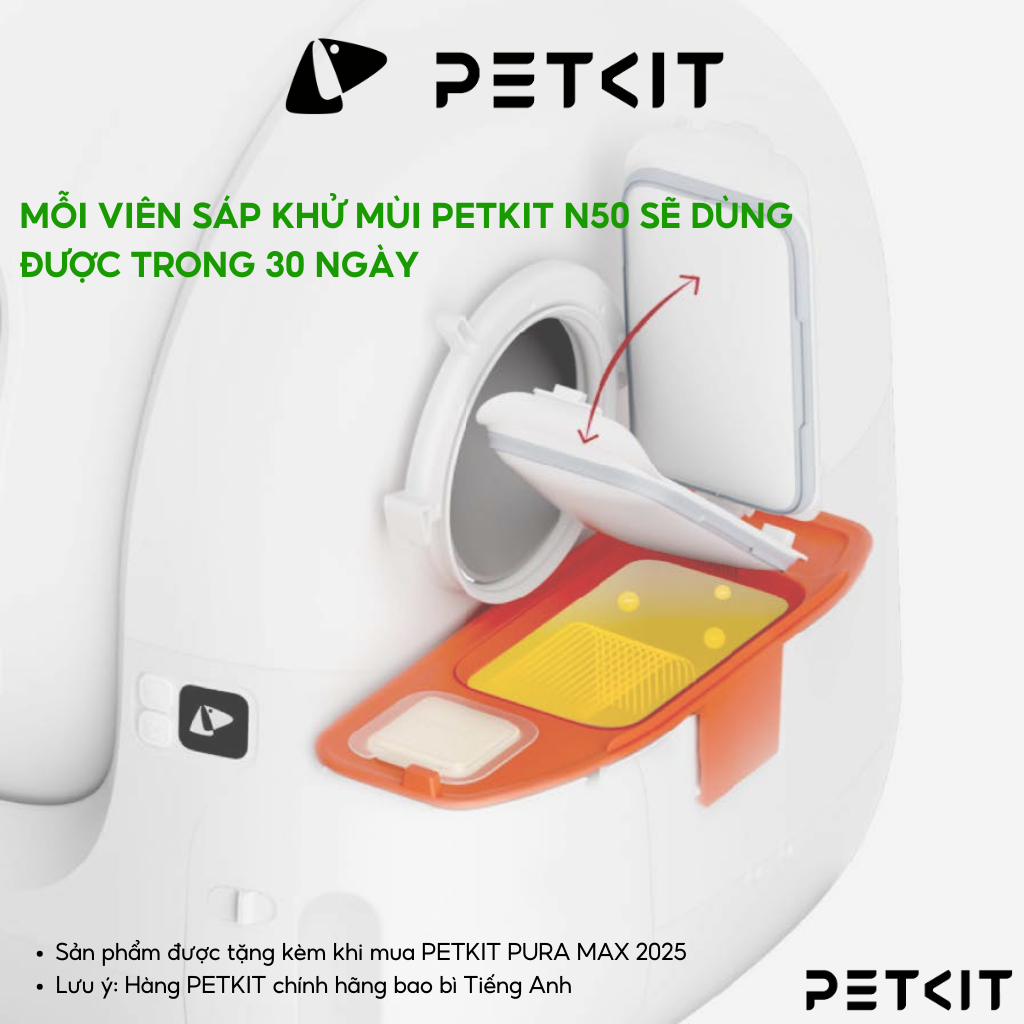 Ảnh Sáp Khử Mùi PETKIT N50 2.0 Dùng Cho Máy Dọn Phân Mèo Pura Max, Purobot Max Pro 4