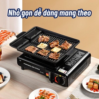 Bếp Gas Mini Du Lịch Chống Cháy Nổ, Chống Gió Công Suất 2900W, Chất Liệu Thép Không Gỉ Cao Cấp