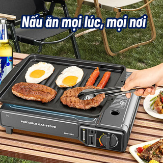 Bếp Gas Mini Du Lịch Chống Cháy Nổ, Chống Gió Công Suất 2900W, Chất Liệu Thép Không Gỉ Cao Cấp