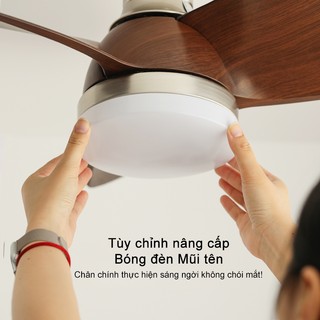 【COD】Quạt trần đèn LED ba màu 24/28 inch Gogeous Quạt trần đèn phòng khách /phòng ngủ