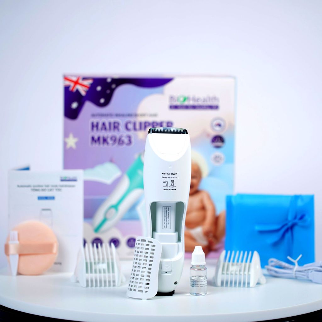 Tông đơ cắt tóc và hút tóc tự động thông minh Biohealth MK963 cho trẻ em