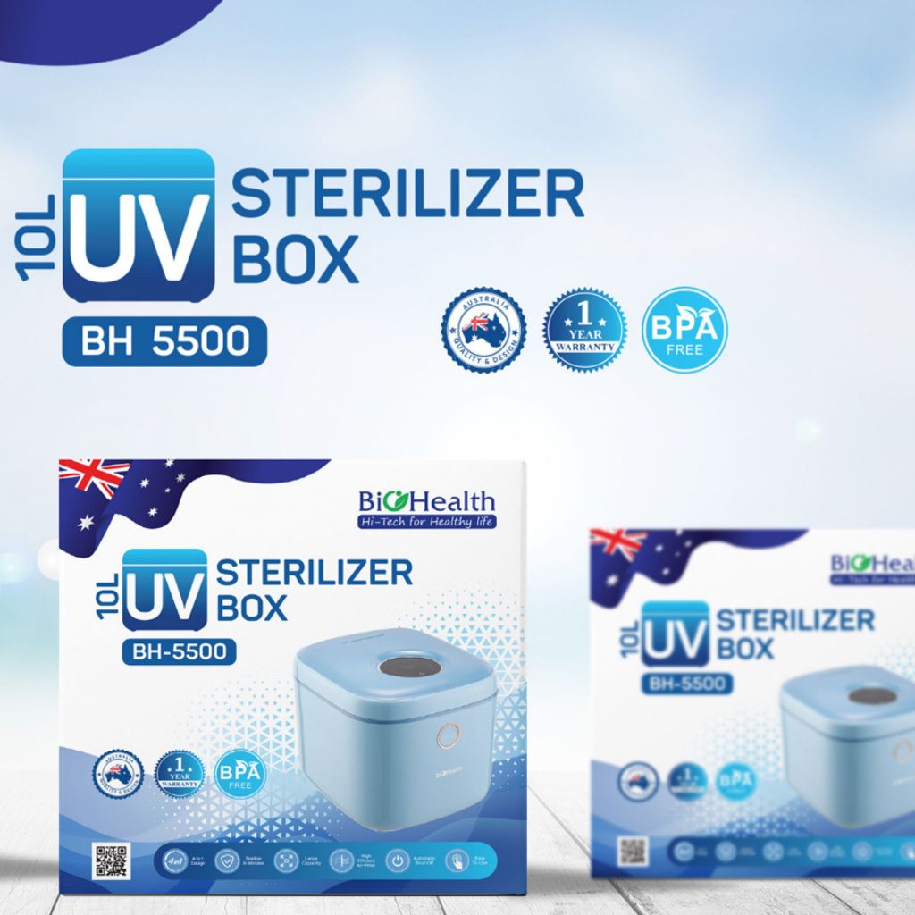 Máy tiệt trùng UV cửa trên 10L Biohealth BH5500 tích hợp nhỏ gọn và tiện lợi  - Bảo hành 1 năm