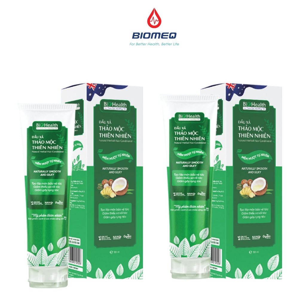 Dầu xả chiết xuất từ thảo mộc thiên nhiên 150ml Biohealth giúp làm mượt, giảm hư tổn tóc