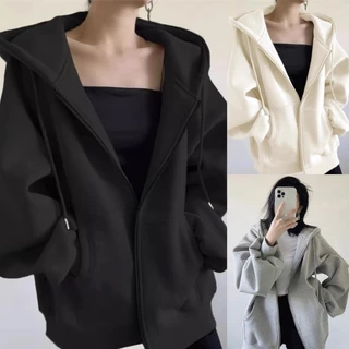 [NEW] Áo Khoác Nỉ Ngoại TRƠN FORM RỘNG Basic Thời Trang