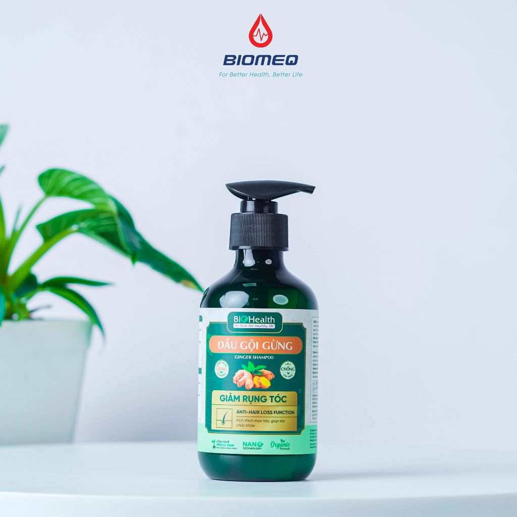 Dầu gội gừng 290ml chiếu xuất từ thảo dược hữu cơ thiên nhiên Biohealth
