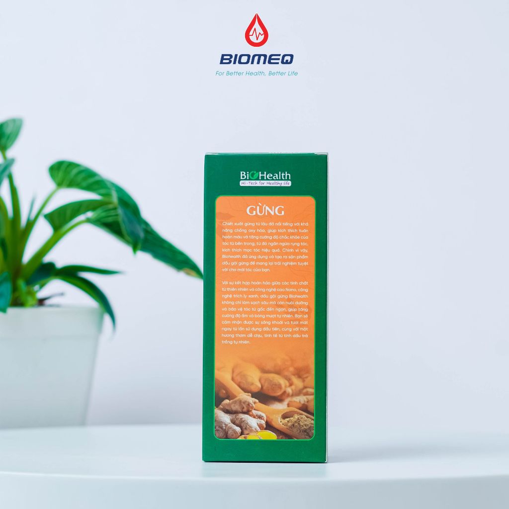 Dầu gội gừng 290ml chiếu xuất từ thảo dược hữu cơ thiên nhiên Biohealth