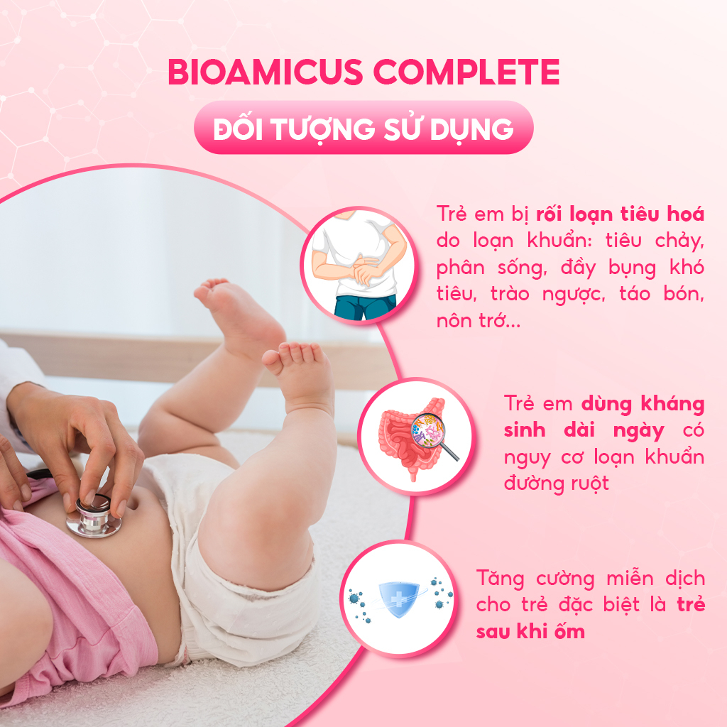 Men vi sinh 10 chủng BioAmicus Complete 10 ml hỗ trợ tiêu hóa, giúp bé ăn ngon, tăng cường miễn dịch