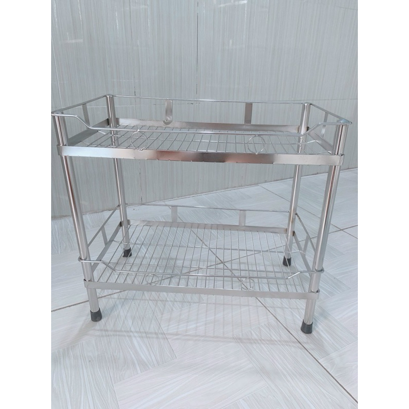 kệ inox hai tầng giá tại xưởng(nhận đặt hàng theo yêu cầu