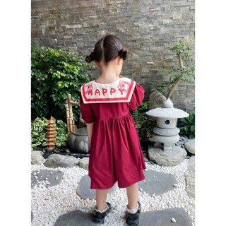 [B&G] Đầm thô cotton đỏ cho bé gái 1-10 tuổi (9-40kg)