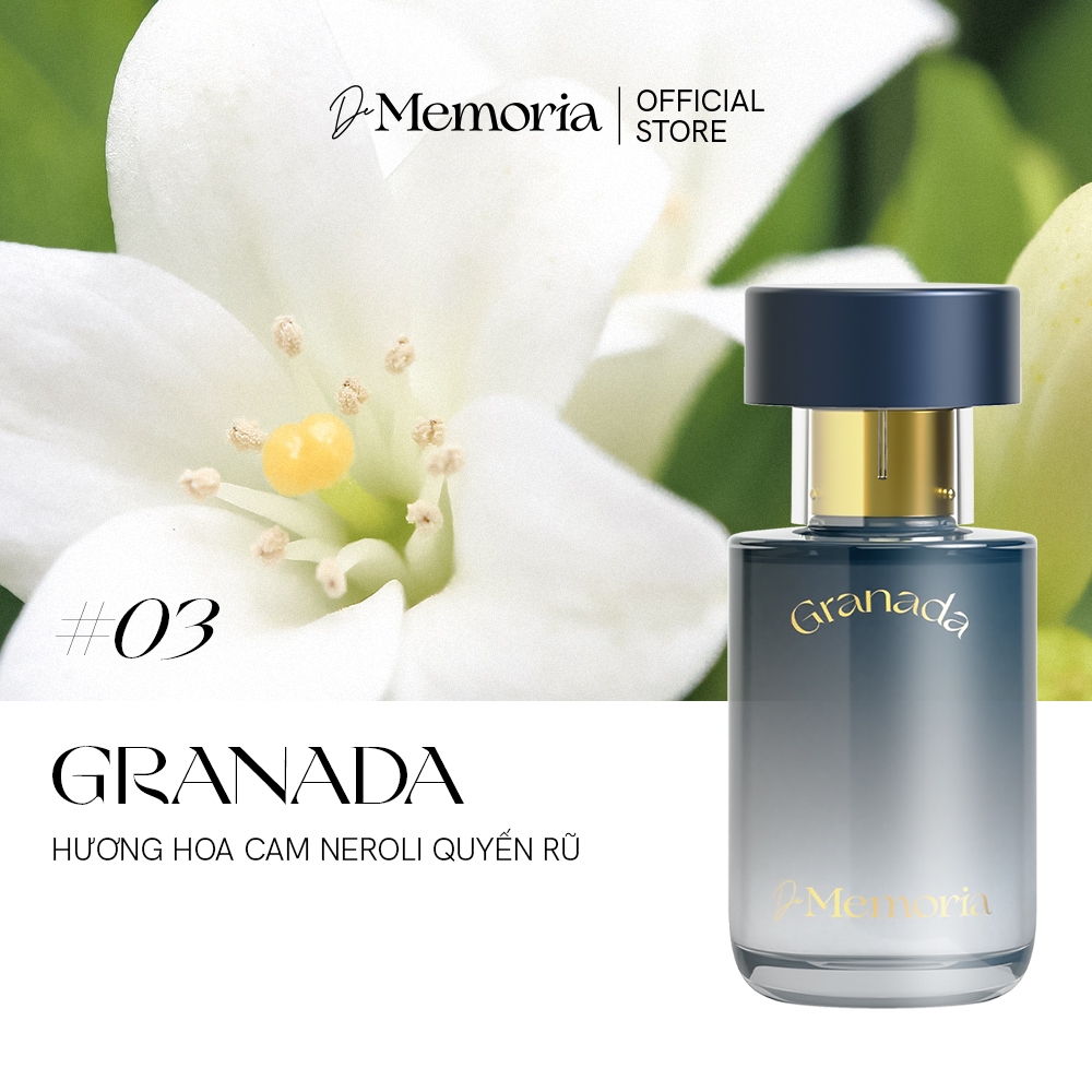 Ảnh Nước Hoa Thơm Lâu De Memoria Quyến Rũ, Hoa Cam Nồng Nàn (30ml) - Granada 03 BST Ký Ức Đầu Tiên 1