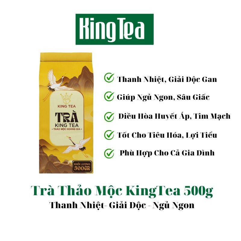 Ảnh Trà Thảo Mộc Kingtea 500g - Trà Thảo Mộc Giúp Thanh Nhiệt - Mát Gan -  Tốt Cho Người Bị Mất Ngủ 1