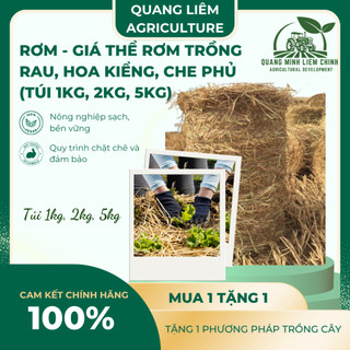 Giá Thể Rơm Khô Dùng Che Phủ Đất, Trồng Rau, Hoa Kiểng, Trang Trí (túi 1kg, 2kg, 5kg)