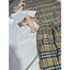 Set bộ áo ctk 3158 cài gấu mix quần kẻ xuông bbr