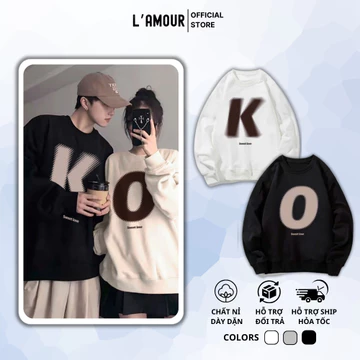 Áo Hoodie , áo hoodie đôi Sweater nam nữ K .O , hoodie có mũ nỉ cotton mịn from Hàn Quốc [A092]