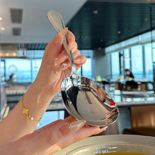[Mới về]Muôi bản to cán ngắn inox 18/10 [147] rất dày, sáng bóng, muôi chia thức ăn muôi Hàn Quốc