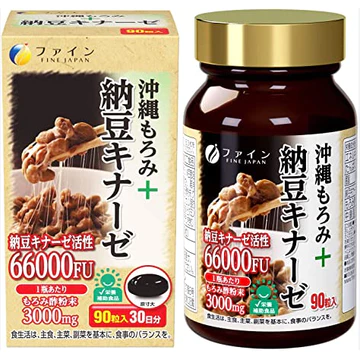 Viên uống hỗ trợ tai biến Fine Japan Okinawa Moromi Nattokinase 66000FU 90 viên/4000FU 60 viên - Nhật Bản
