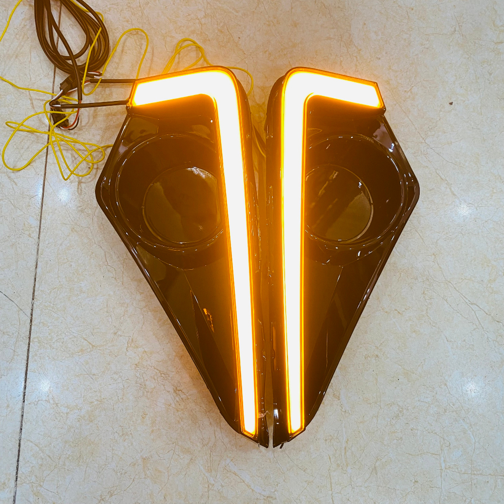 Bộ đèn led gầm trước, sau xe Toyota Veloz Cross 2022 - 2024 - 3 chế độ phanh, langtec và xinhan - mẫu có đèn cao cấp