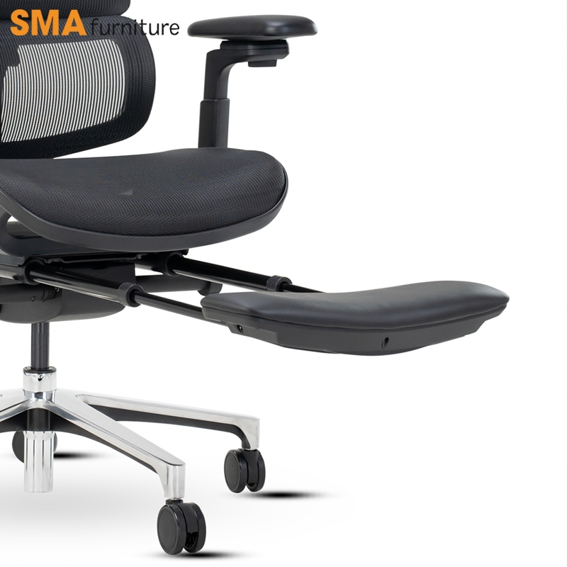 Ảnh Gác chân ghế Nghiafurniture, Lắp gác chân cho ghế Lumbar 03, Tải trọng 30kg, da Pu cao cấp 4
