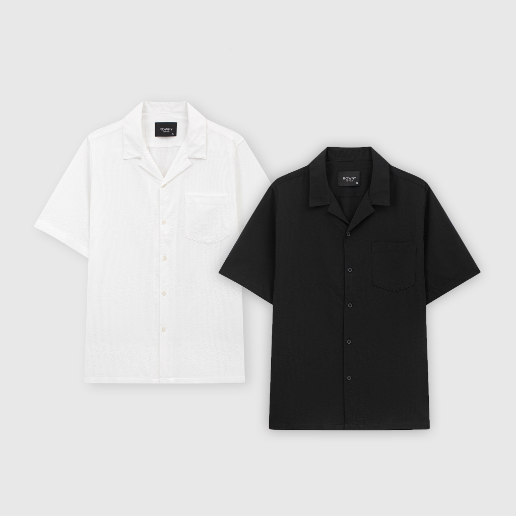 Áo Sơ Mi ROWAY Reguler Cộc Tay Vân Nổi | Shopee Việt Nam