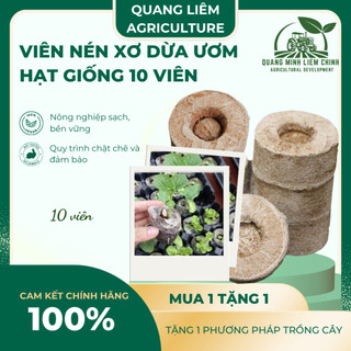 Viên nén xơ dừa ươm hạt giống (Combo 10 viên, 20 viên) - viên nén sơ dừa tiện dụng, tiết kiệm