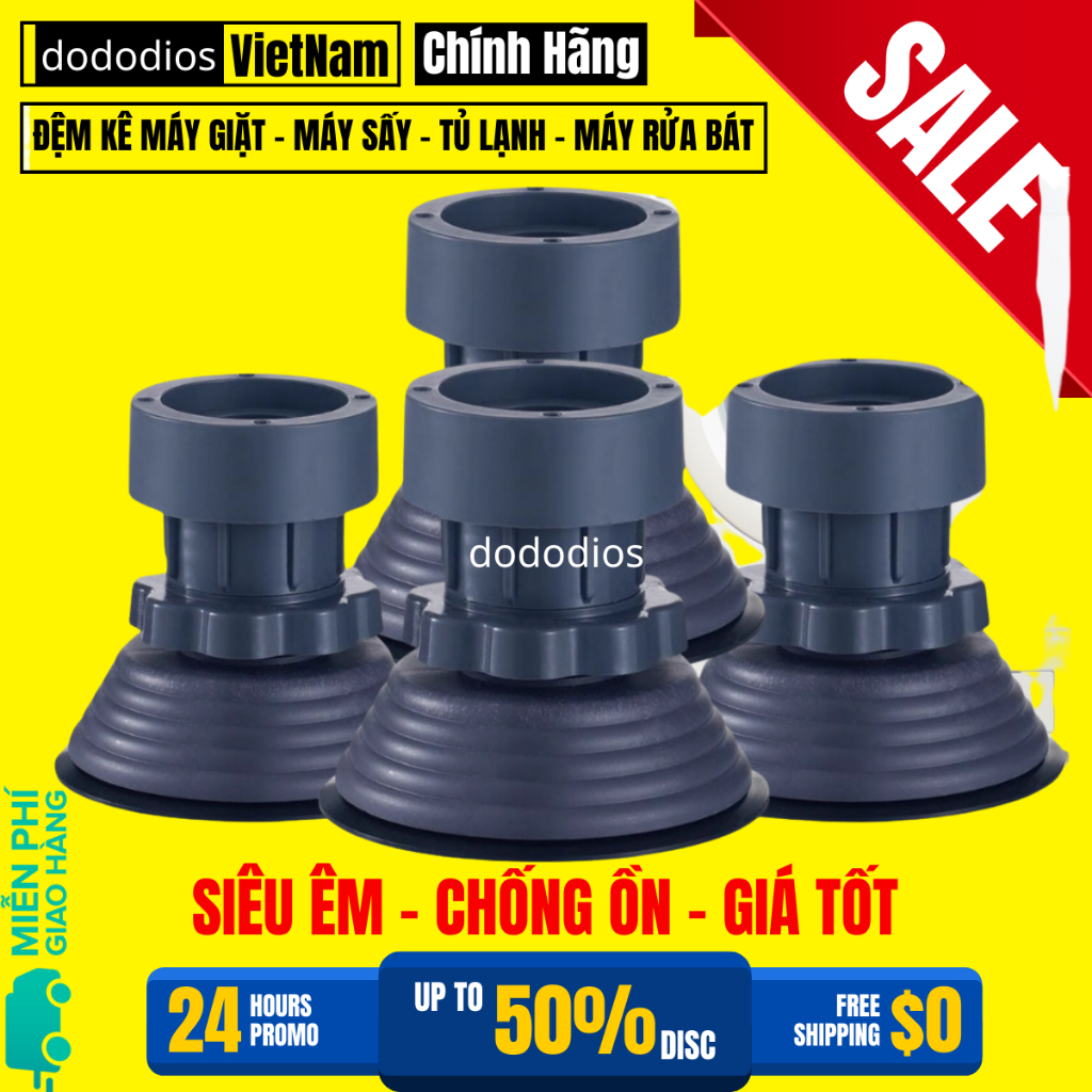 Đánh giá Bộ 4 Chân Chống Rung Máy Giặt, Tủ Lạnh - Giảm Ồn, Dễ Vệ Sinh