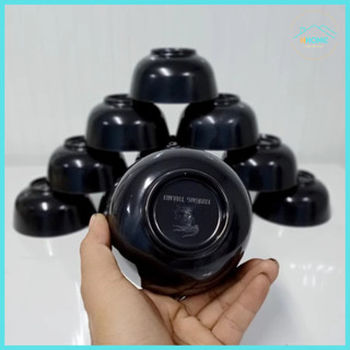 [Kho sỉ] Combo 10 chén nhựa melamine màu đen nhám sang đẹp - Hùng home