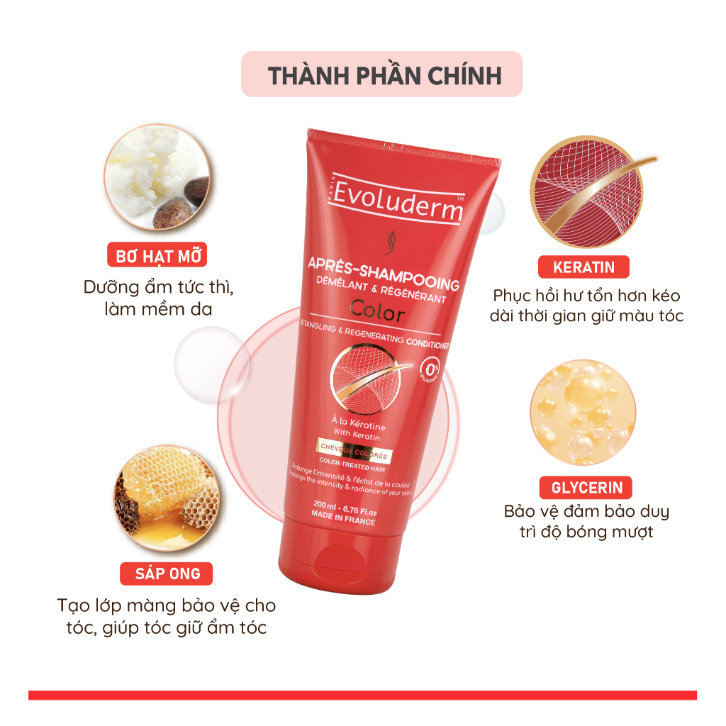 Kem Xả Evoluderm Không Silicone, Chiết Xuất Giúp Tóc Suôn Mượt, Khỏe Mạnh ( Nhiều phân loại)