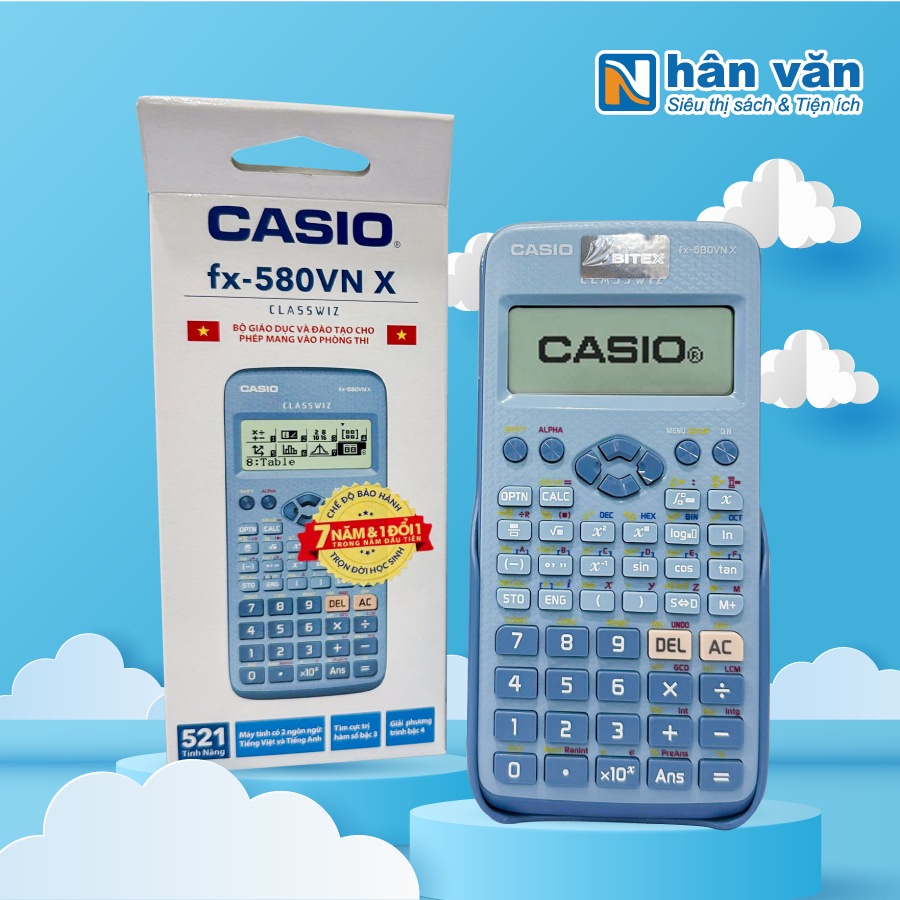 Ảnh Máy Tính Casio FX580VN XBU - Màu Xanh - Chính Hãng 1