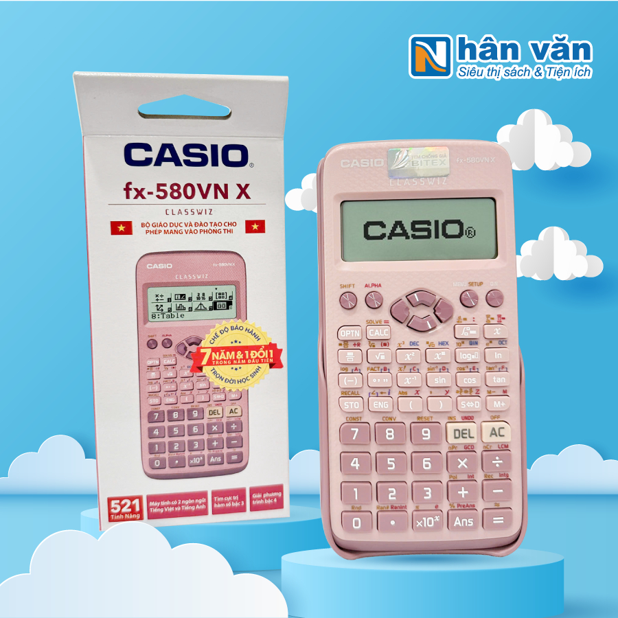 Ảnh Máy Tính CASIO FX580VN XPK - Màu Hồng - Chính Hãng 1