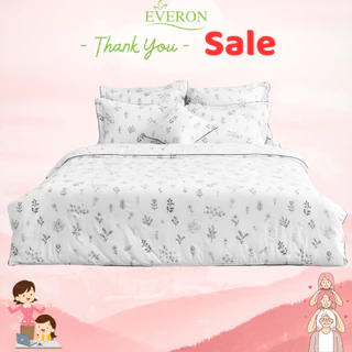 Drap ga chun chần Everon chính hãng hoa đen trắng vải Modal giảm giá EPM 21069