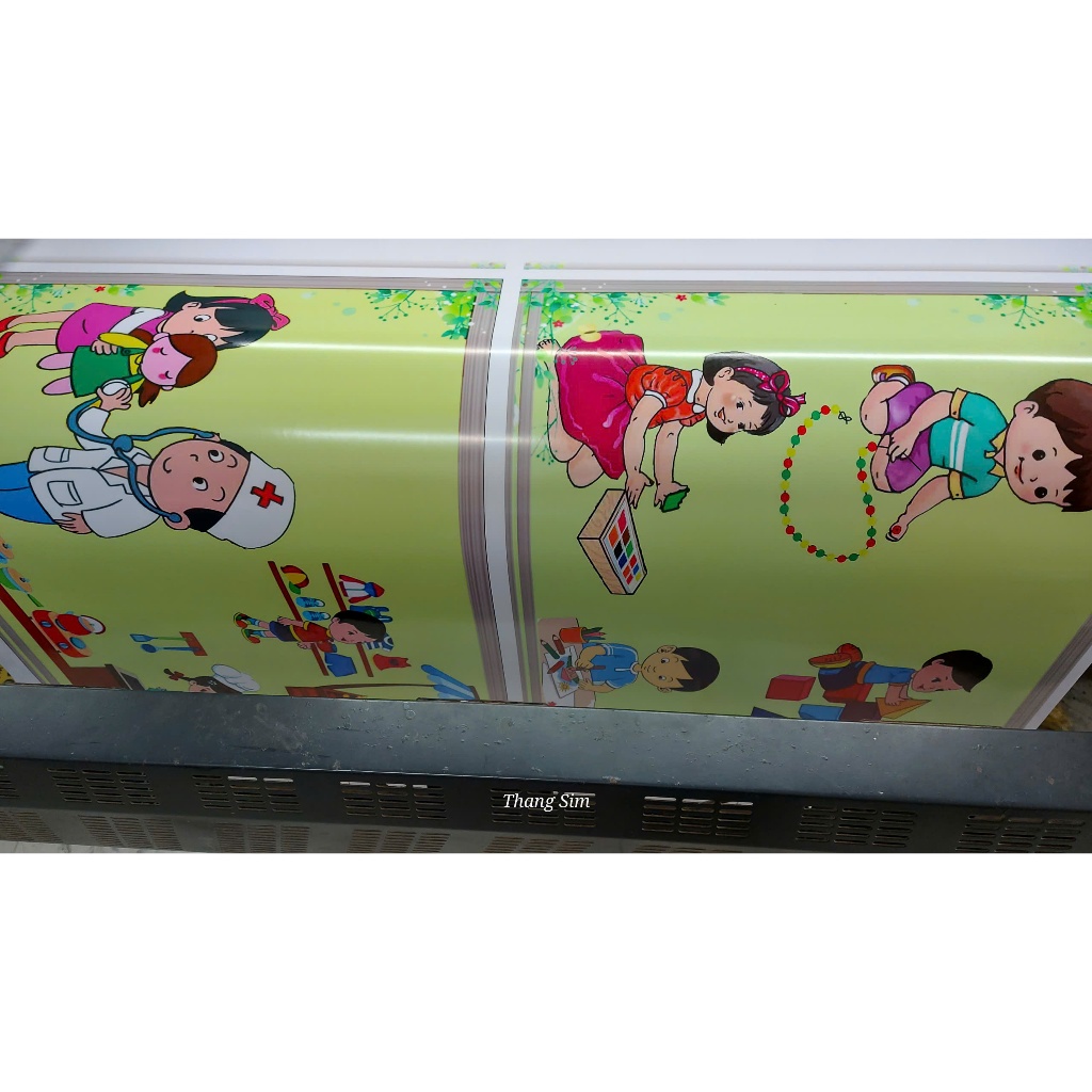 Tranh mầm non bộ 3 tranh decan bóc dán kích thước 60x90cm giá rẻ