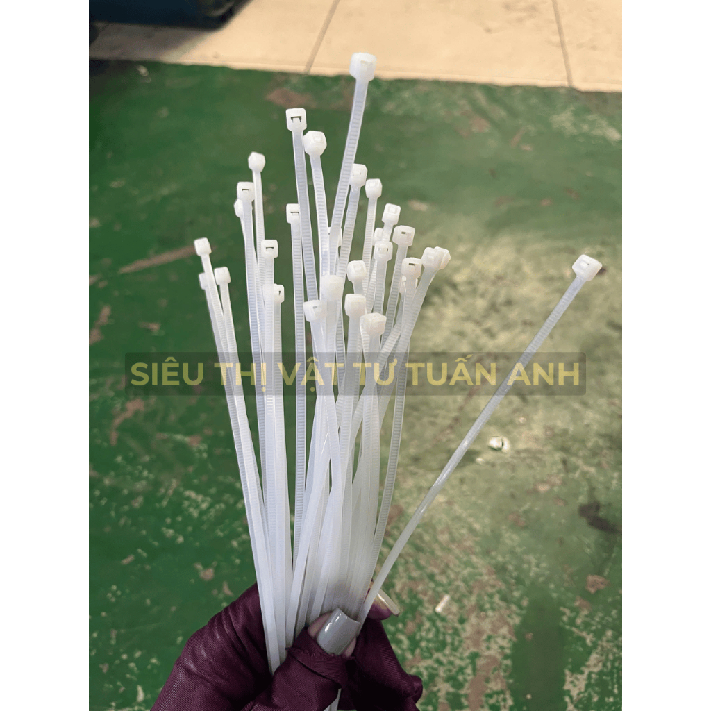 Dây Rút Nhựa Nylon Màu Trắng – Lạt Nhựa Cố Định Dây Điện, Đóng Gói Hàng ...